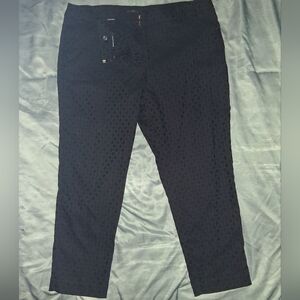 Worthington Women's Black Textured Straight Leg Pants